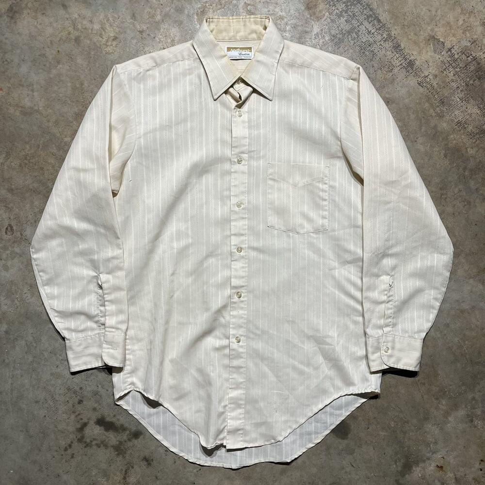 Vintage 70s Andhurst Yellow Disco Button Up Shirt